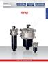 RFM. 300 kpa (3 bar) Return Filters RFM. Ports: 3/8 2 1/2 Flow rates: l/min