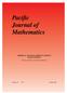 Pacific Journal of Mathematics