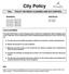 City Policy POLICY ON SNOW CLEARING AND ICE CONTROL