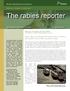 The rabies reporter. MNR Publication Volume 25, Number 2 July - December Recap of rabies during 2014