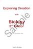 Exploring Creation. Sample. with. Biology. 2 nd Edition. by Dr. Jay L. Wile and Marilyn F. Durnell. Used by Permission