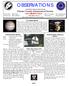 OBSERVATIONS. A MONTHLY PUBLICATION OF THE Chester County Astronomical Society