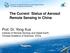 The Current Status of Aerosol Remote Sensing in China