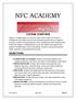 NFC ACADEMY COURSE OVERVIEW