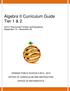 Algebra II Curriculum Guide Tier 1 & 2