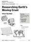Researching Earth's Moving Crust