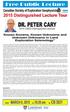 Free Public Lecture Canadian Society of Exploration Geophysicists 2015 Distinguished Lecture Tour DR. PETER CARY 2015 CSEG Distinguished Lecturer Know