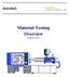 Material Testing Overview (THERMOPLASTICS)