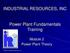 INDUSTRIAL RESOURCES, INC. Power Plant Fundamentals Training
