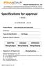 Specifications for approval