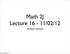 Math 2J Lecture 16-11/02/12