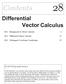 Differential Vector Calculus