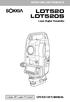 SURVEYING INSTRUMENTS LDT520 LDT520S. Laser Digital Theodolite. Class 3R Laser Product OPERATOR'S MANUAL