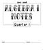 ALGEBRA I NOTES. Quarter 1. Name Teacher