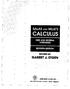 CALCULUS GARRET J. ETGEN SALAS AND HILLE'S. ' MiIIIIIIH. I '////I! li II ii: ONE AND SEVERAL VARIABLES SEVENTH EDITION REVISED BY \