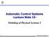 Automatic Control Systems. -Lecture Note 15-