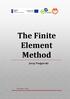 The Finite Element Method. Jerzy Podgórski