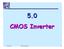 5.0 CMOS Inverter. W.Kucewicz VLSICirciuit Design 1